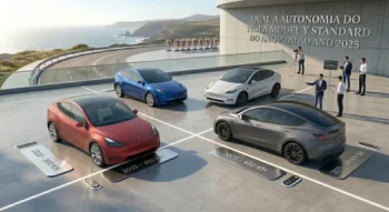 Qual a autonomia do Tesla Model Y Standard do ano 2020 ao ano 2025